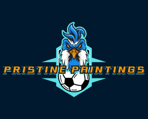 Soccer Varsity Rooster logo design