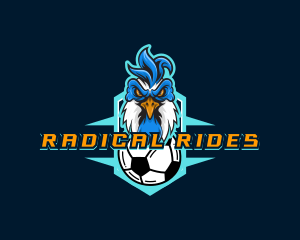 Soccer Varsity Rooster logo design