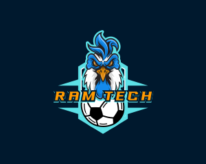 Soccer Varsity Rooster logo design