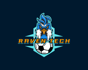 Soccer Varsity Rooster logo design