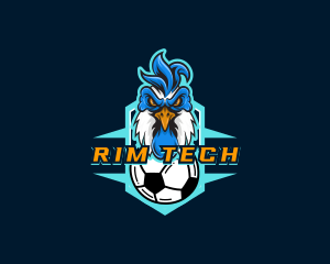 Soccer Varsity Rooster logo design