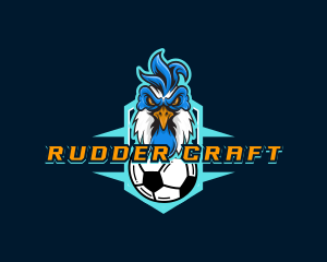 Soccer Varsity Rooster logo design