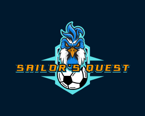 Soccer Varsity Rooster logo design