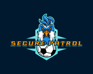 Soccer Varsity Rooster logo design