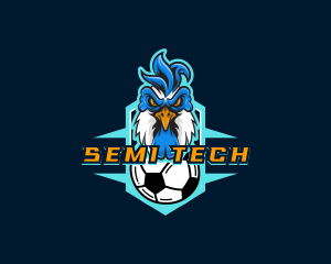 Soccer Varsity Rooster logo design