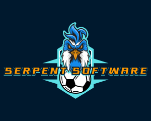 Soccer Varsity Rooster logo design