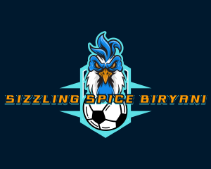 Soccer Varsity Rooster logo design