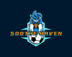 Soccer Varsity Rooster logo design