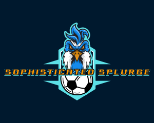 Soccer Varsity Rooster logo design