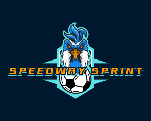 Soccer Varsity Rooster logo design