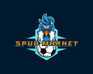 Soccer Varsity Rooster logo design