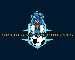 Soccer Varsity Rooster logo design