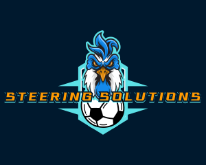 Soccer Varsity Rooster logo design