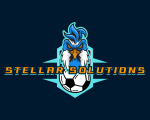 Soccer Varsity Rooster logo design