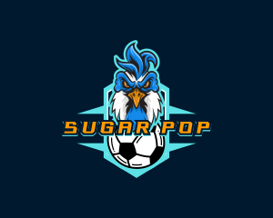 Soccer Varsity Rooster logo design