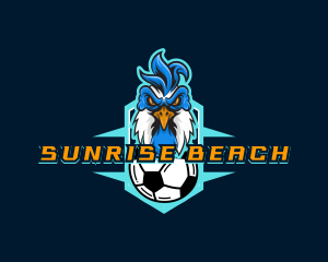 Soccer Varsity Rooster logo design