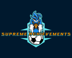 Soccer Varsity Rooster logo design