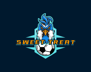 Soccer Varsity Rooster logo design