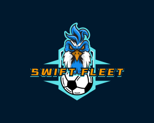 Soccer Varsity Rooster logo design