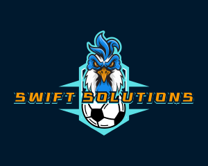 Soccer Varsity Rooster logo design