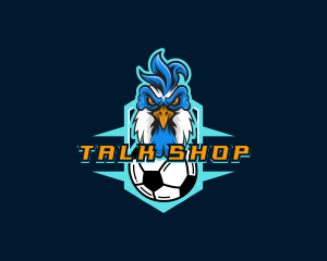 Soccer Varsity Rooster logo design