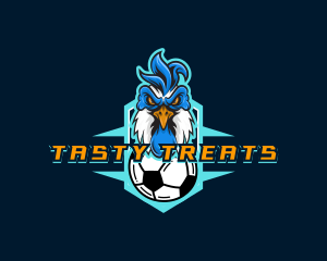 Soccer Varsity Rooster logo design