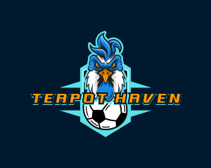 Soccer Varsity Rooster logo design