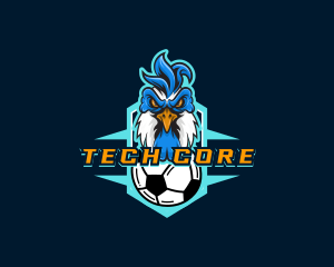 Soccer Varsity Rooster logo design