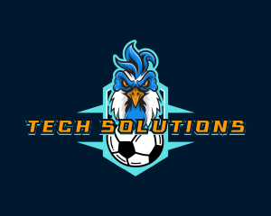 Soccer Varsity Rooster logo design