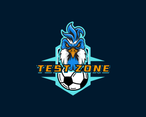 Soccer Varsity Rooster logo design