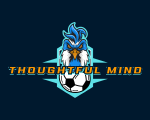 Soccer Varsity Rooster logo design