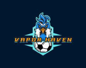 Soccer Varsity Rooster logo design