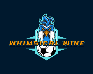 Soccer Varsity Rooster logo design