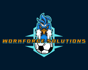 Soccer Varsity Rooster logo design