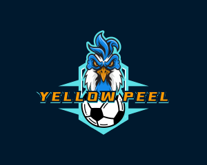 Soccer Varsity Rooster logo design