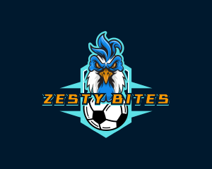 Soccer Varsity Rooster logo design