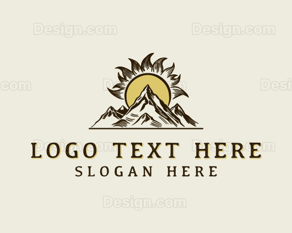 Mountain Peak Hiking Logo