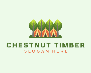 Forestry Camping Tent logo design