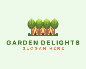 Forestry Camping Tent logo design