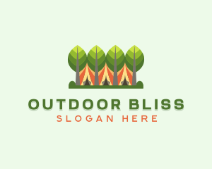 Forestry Camping Tent logo design