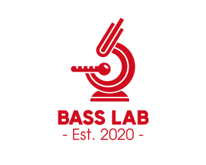 Red Microscope Laboratory logo design