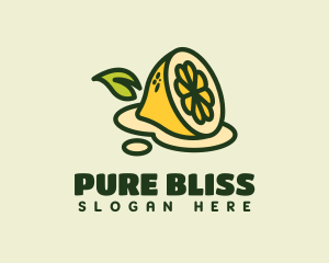 Fruit Lemon Juice logo design