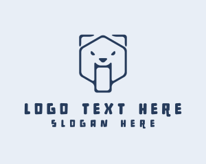 Geometric Bear Hexagon logo