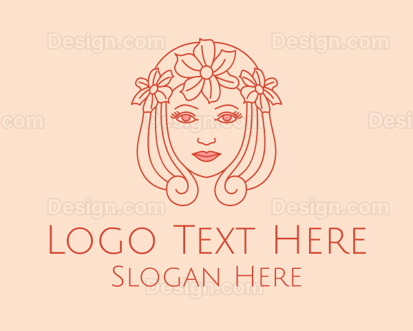 Flower Crown Woman Logo