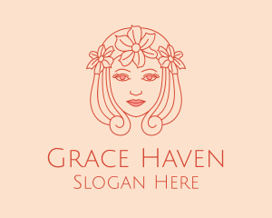 Flower Crown Woman  logo