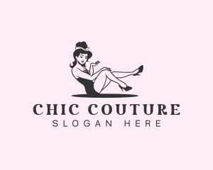 Model Woman Pinup logo design