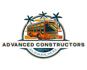 Bus Travel Tour Transportation logo design