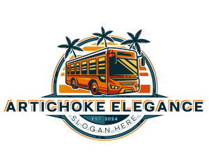 Bus Travel Tour Transportation logo design