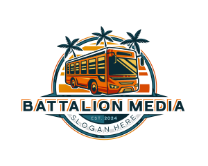 Bus Travel Tour Transportation logo design