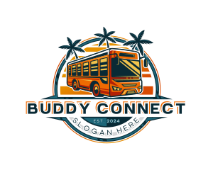 Bus Travel Tour Transportation logo design